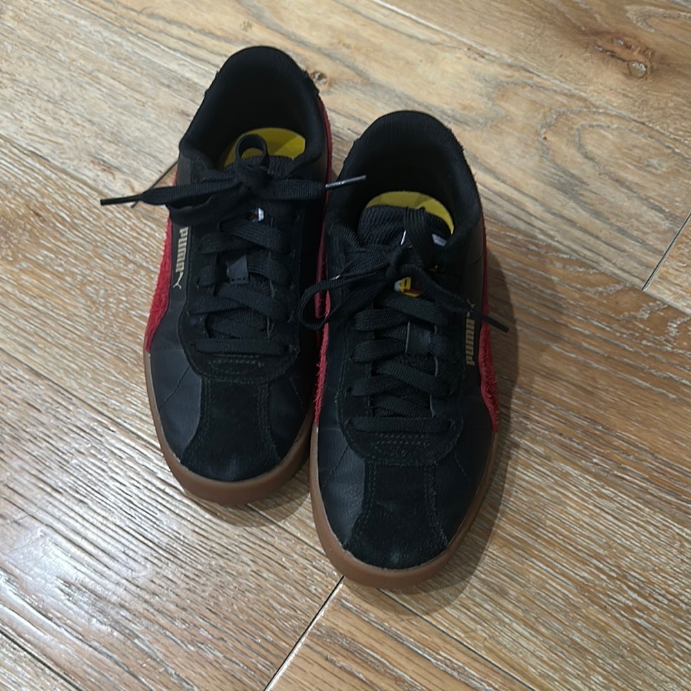 Puma Black and Red Skate Sneakers